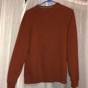 Orange crew neck sweatshirt